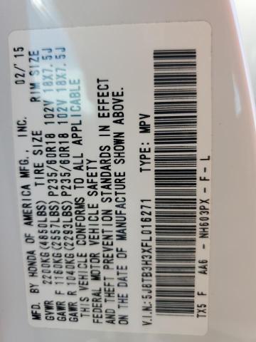 2015 ACURA RDX - 5J8TB3H3XFL016271