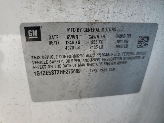 2017 CHEVROLET MALIBU LT 1G1ZE5ST2HF275609