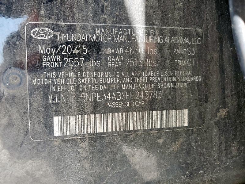 2015 HYUNDAI SONATA SPO - 5NPE34ABXFH243783