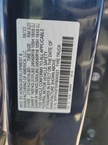 2023 HONDA RIDGELINE 5FPYK3F5XPB043023