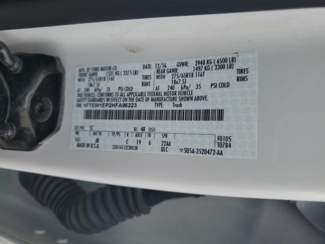 2017 FORD F150 SUPER - 1FTEW1EP2HFA96223
