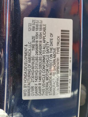 2023 HONDA RIDGELINE 5FPYK3F56PB014781