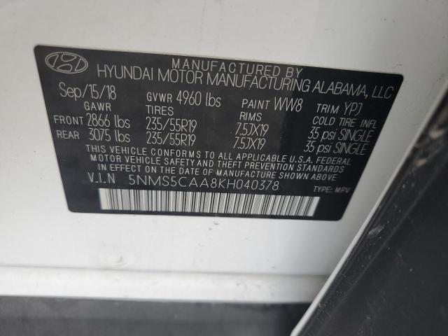 2019 HYUNDAI SANTA FE L 5NMS5CAA8KH040378
