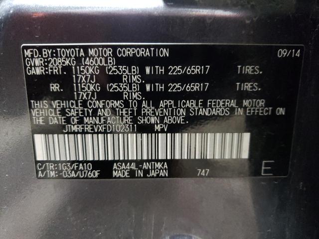2015 TOYOTA RAV4 XLE - JTMRFREVXFD102311