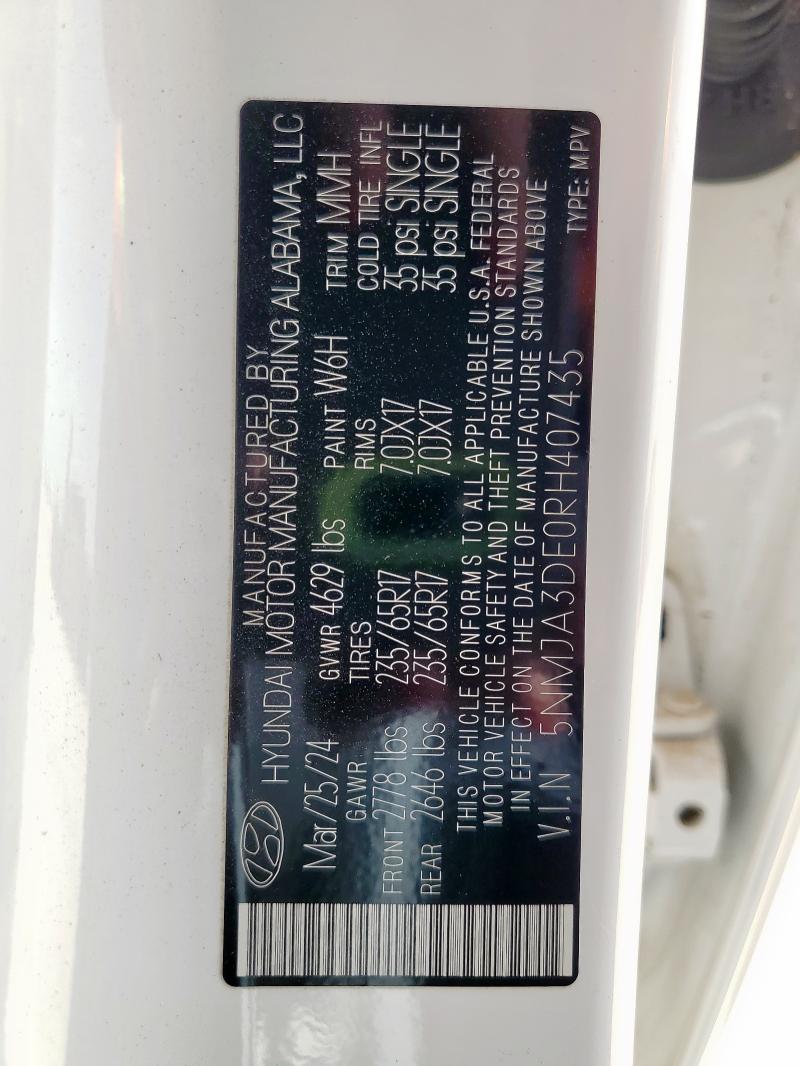 2024 HYUNDAI TUCSON SE 5NMJA3DE0RH407435