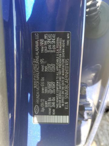 2022 HYUNDAI TUCSON SEL 5NMJBCAE9NH117495