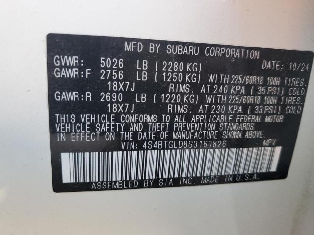 2025 SUBARU OUTBACK ON 4S4BTGLD8S3160826