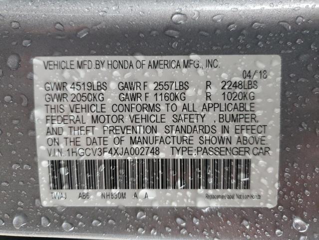 2018 HONDA ACCORD HYB - 1HGCV3F4XJA002748