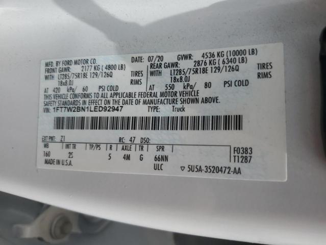 2020 FORD F250 SUPER - 1FT7W2BN1LED92947