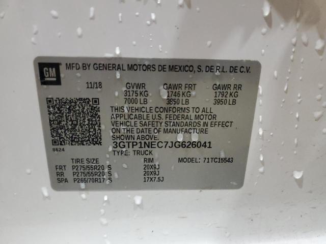 2018 GMC SIERRA C15 - 3GTP1NEC7JG626041