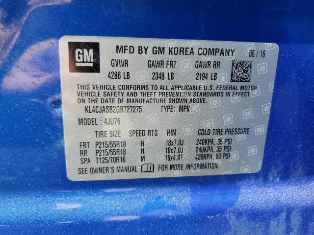 2016 BUICK ENCORE - KL4CJASB2GB727275