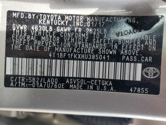 2017 TOYOTA CAMRY LE - 4T1BF1FKXHU385041