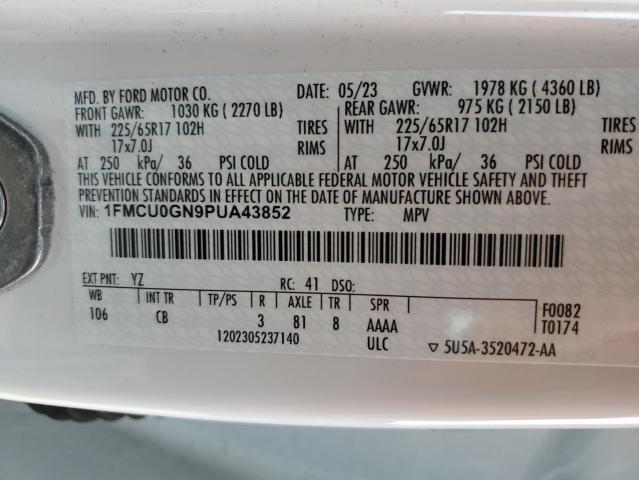 2023 FORD ESCAPE ACT - 1FMCU0GN9PUA43852