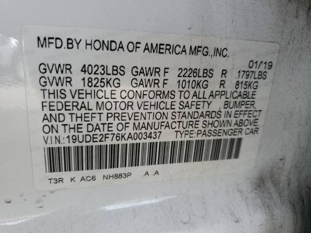 2019 ACURA ILX PREMIU - 19UDE2F76KA003437