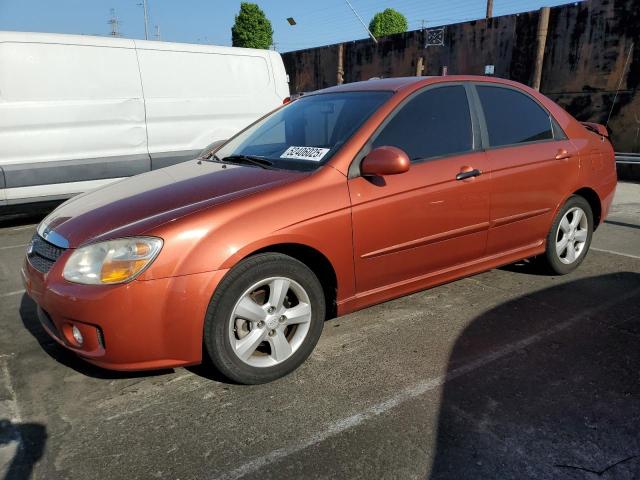 KIA SPECTRA EX 2009 orange sedan 4d gas KNAFE222995027376 photo #1