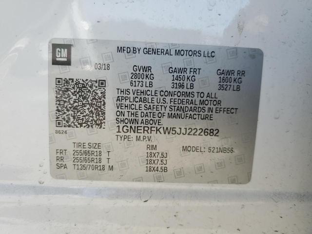 2018 CHEVROLET TRAVERSE L - 1GNERFKW5JJ222682