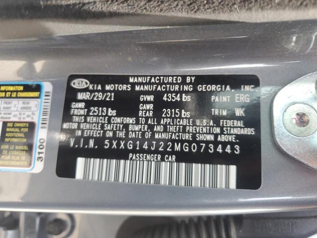 2021 KIA K5 LXS 5XXG14J22MG073443