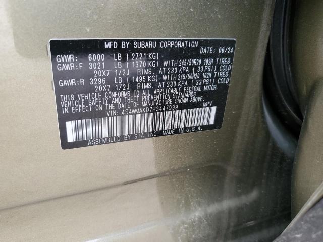 2024 SUBARU ASCENT ONY 4S4WMAKD7R3447999