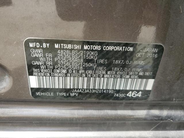 2017 MITSUBISHI OUTLANDER JA4AZ3A33HZ014190