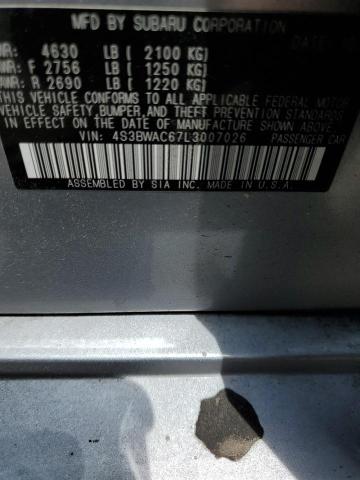 2020 SUBARU LEGACY PRE - 4S3BWAC67L3007026