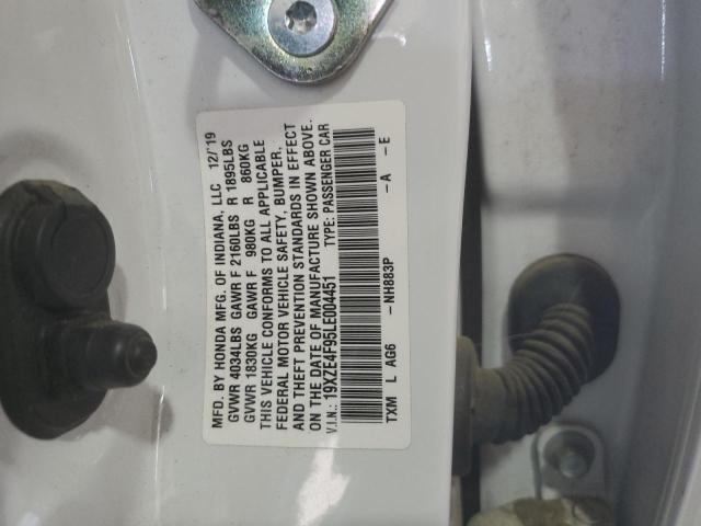 2020 HONDA INSIGHT TO 19XZE4F95LE004451