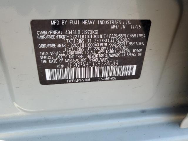 2016 SUBARU CROSSTREK - JF2GPABC3G8224089