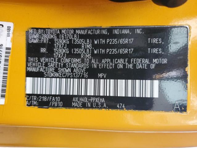 2023 TOYOTA SIENNA LE 5TDKRKEC7PS137716