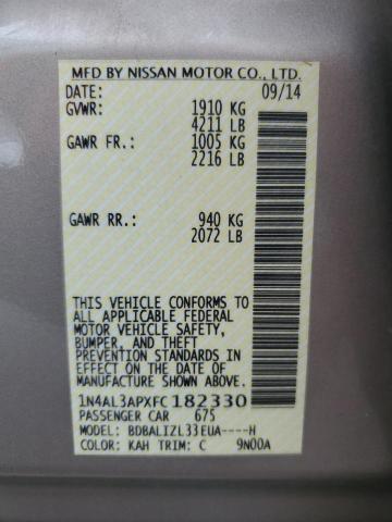 2015 NISSAN ALTIMA 2.5 - 1N4AL3APXFC182330