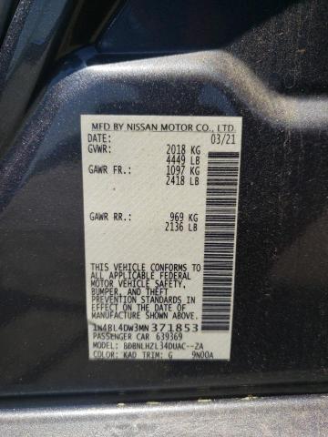 2021 NISSAN ALTIMA SV - 1N4BL4DW3MN371853
