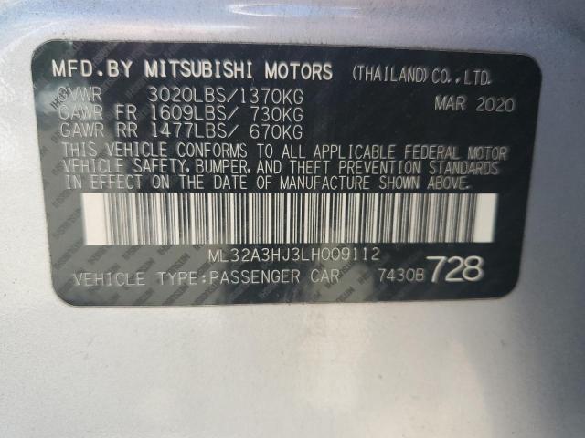 2020 MITSUBISHI MIRAGE ES - ML32A3HJ3LH009112