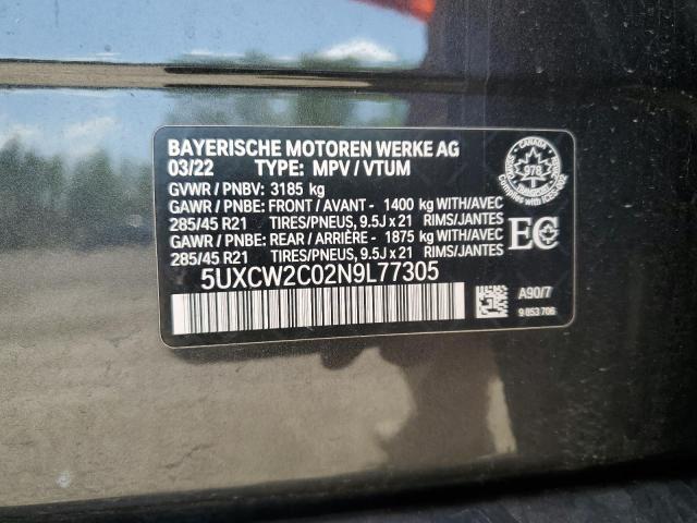 2022 BMW X7 XDRIVE4 - 5UXCW2C02N9L77305