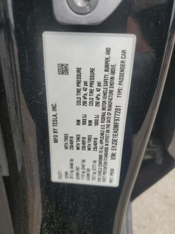 2021 TESLA MODEL 3 - 5YJ3E1EA0MF977281