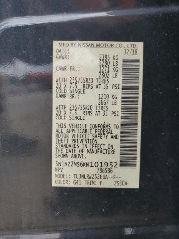 2019 NISSAN MURANO S - 5N1AZ2MS6KN101952