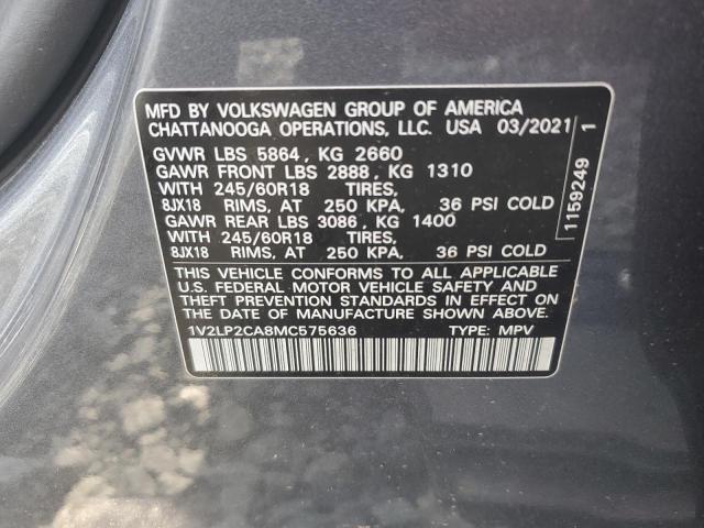 2021 VOLKSWAGEN ATLAS SE - 1V2LP2CA8MC575636
