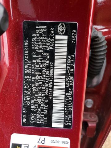 2016 TOYOTA CAMRY LE - 4T1BF1FK4GU606292