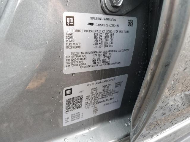 2021 GMC SIERRA K15 1GTR9CED2MZ371494