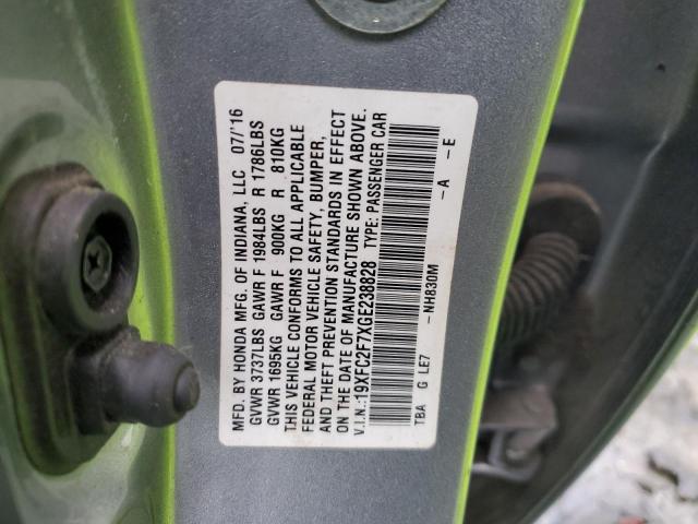 2016 HONDA CIVIC EX 19XFC2F7XGE238828