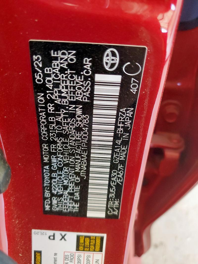 2023 TOYOTA GR COROLLA JTNABAAE1PA004783