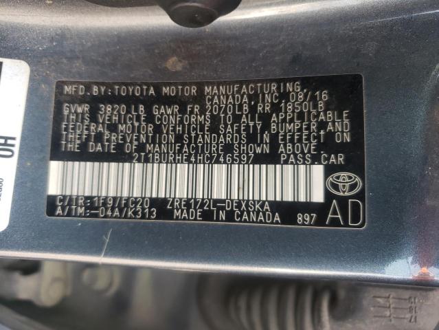 2017 TOYOTA COROLLA L - 2T1BURHE4HC746597