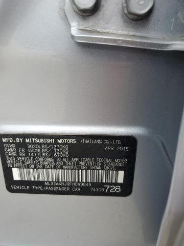 2015 MITSUBISHI MIRAGE ES ML32A4HJ9FH049849