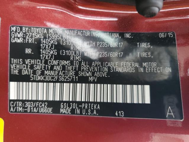 2015 TOYOTA SIENNA LE - 5TDKK3DC2FS625711