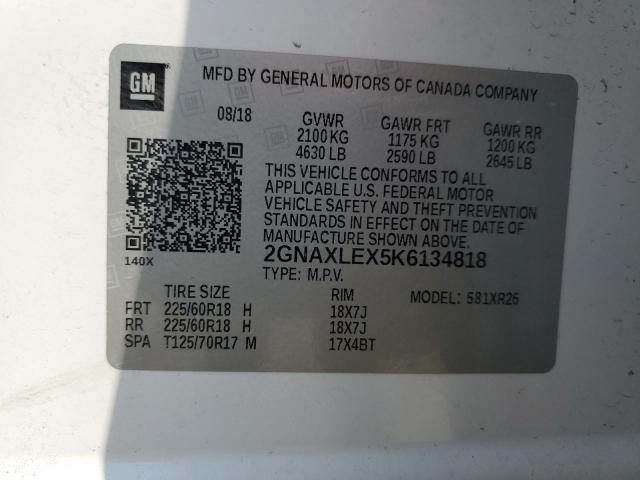 2019 CHEVROLET EQUINOX LT - 2GNAXLEX5K6134818