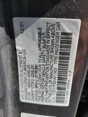 2022 HONDA ACCORD EXL 1HGCV1F59NA013405