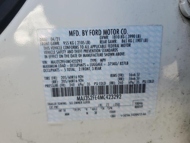 2021 FORD ECOSPORT S MAJ3S2FE4MC423292