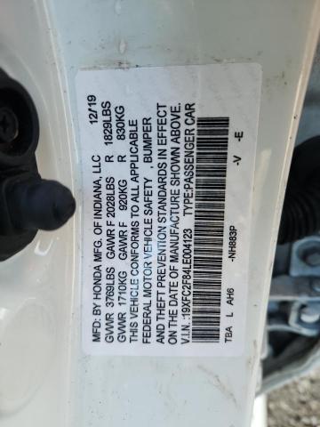 2020 HONDA CIVIC SPOR - 19XFC2F84LE004123