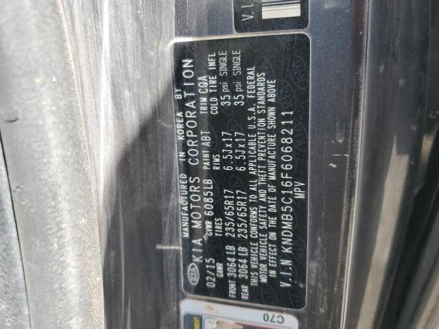 2015 KIA SEDONA LX KNDMB5C16F6068211