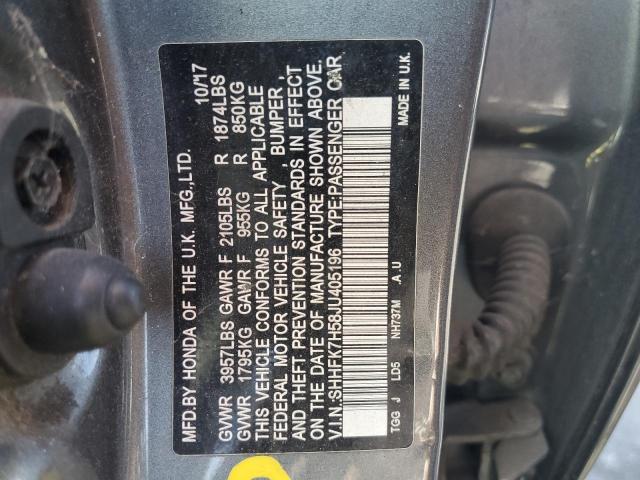2018 HONDA CIVIC EX - SHHFK7H58JU405196