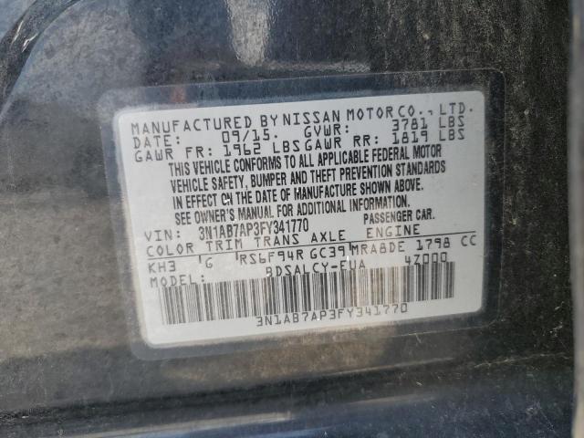 2015 NISSAN SENTRA S - 3N1AB7AP3FY341770
