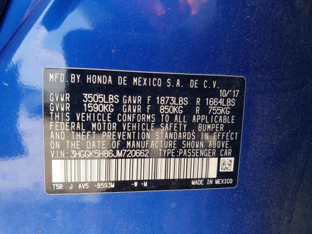 2018 HONDA FIT EX 3HGGK5H86JM720662