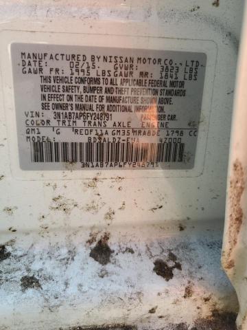 2015 NISSAN SENTRA S - 3N1AB7AP6FY248791